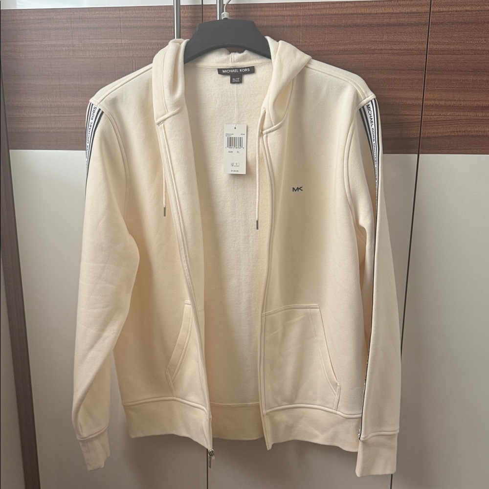 Michael Kors Off-White Zip-Up Men's Sweater